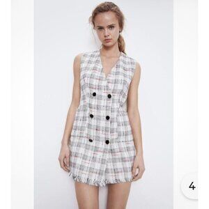 Zara Wome weed  Fringe Dress Muli Color  XS